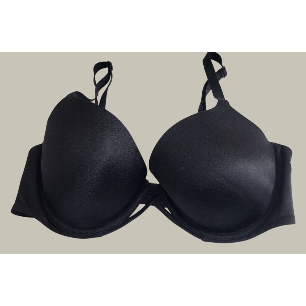 Maidenform T-Shirt Bra Comfort Devotion Underwire Minimalist Everyday Black 34C